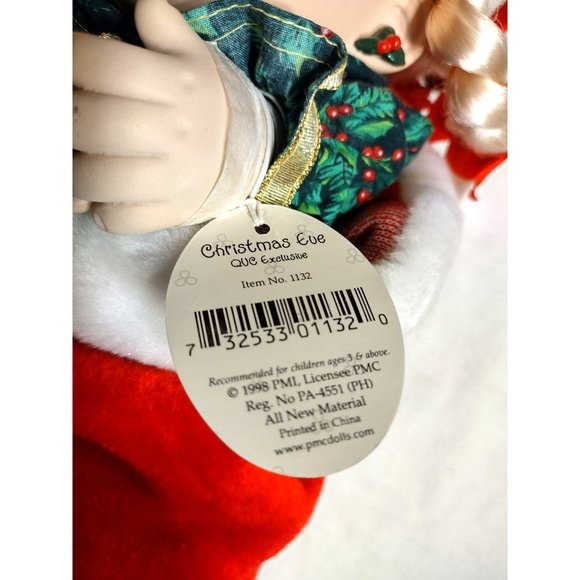 Vintage Precious Moments Christmas Eve 1998 Stocking Doll Box & Tags Hat Doll - Picture 6 of 10